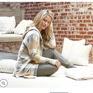 Cuddl Duds Fleecewear Stretch Hooded Long Cardigan with Pockets XS/XXS Like New